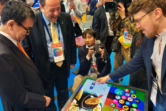 A shared table at CEATEC Japan